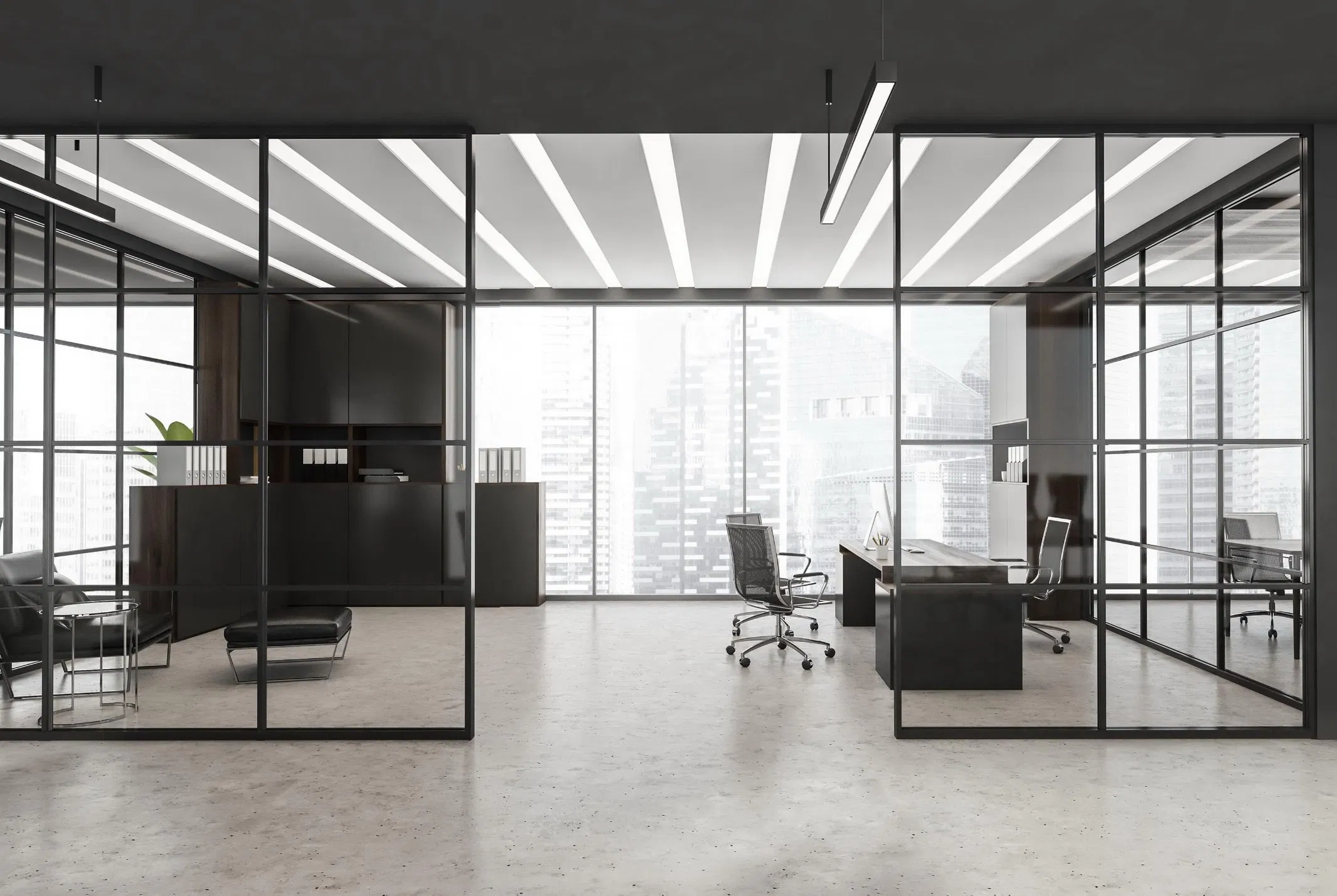 Раздвижная термодверь для зонирования пространства