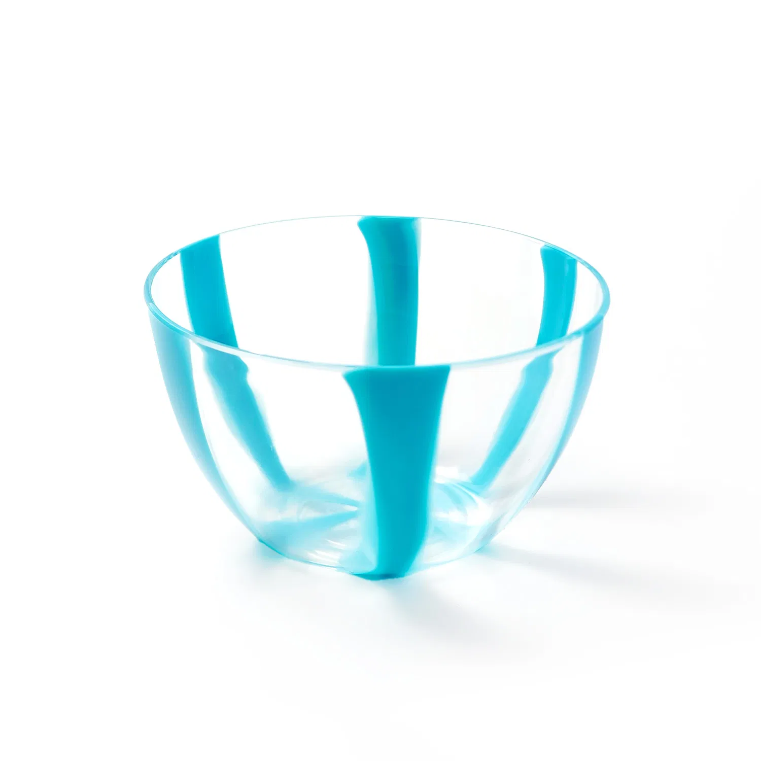 Wholesale Bicolour Striped Custom Plastic Round Salad Bowl