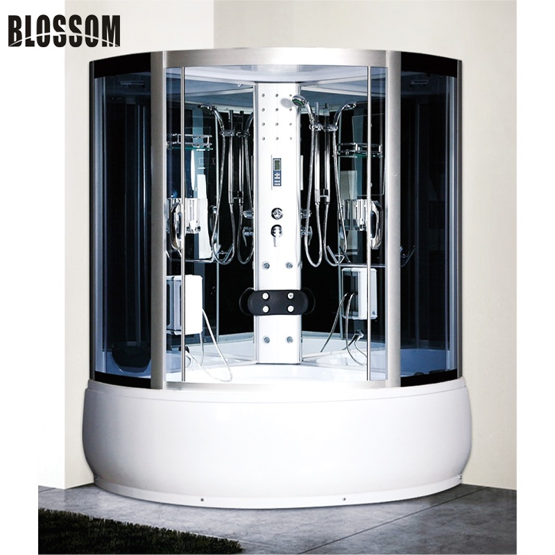 Sauna Room Steam Cabinet Shower Box with Jacuzzy Whirlpool Tub
