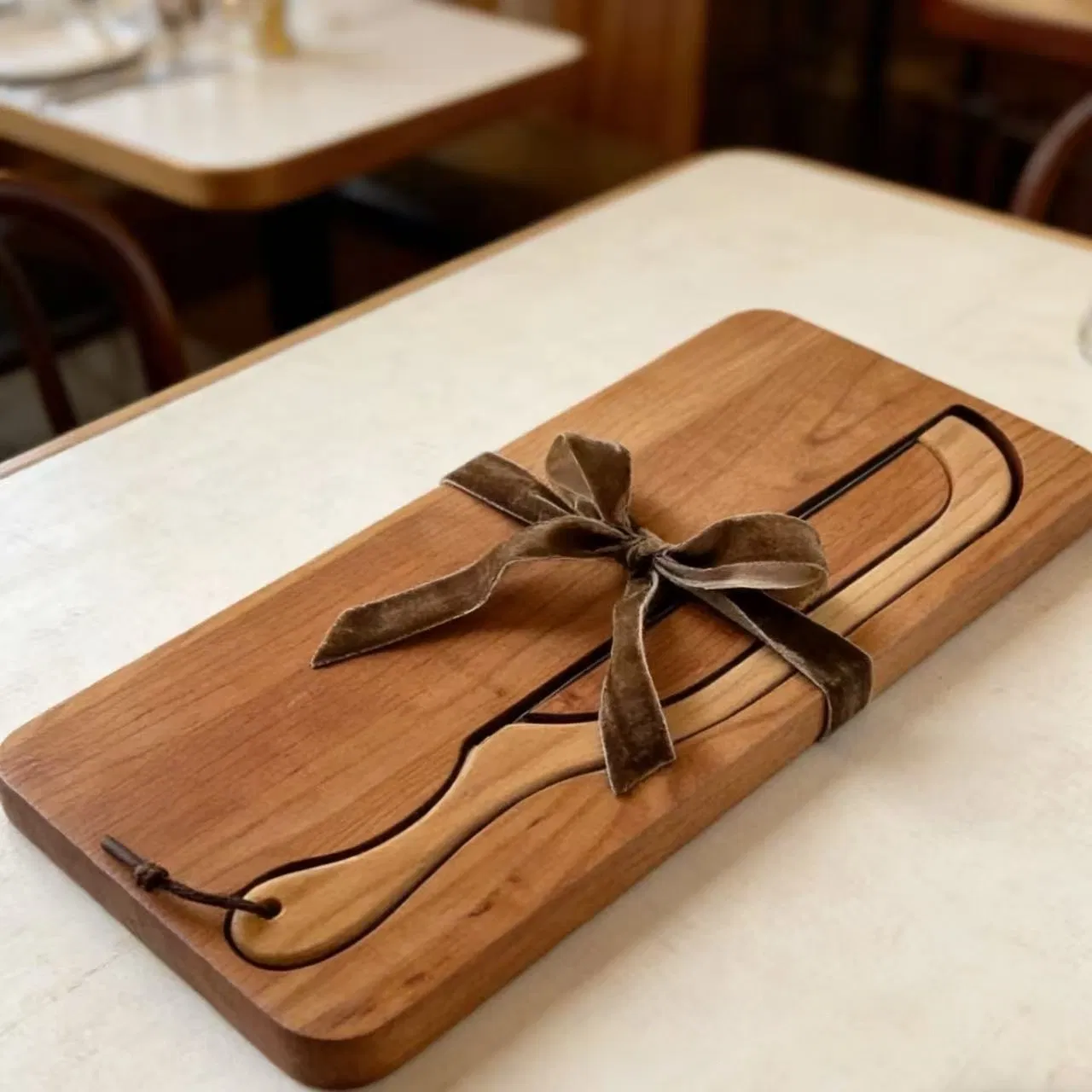 Hot Selling Wooden Bread Bow Knife Cutting Board Stainless Steel Kitchen Perfect Gift