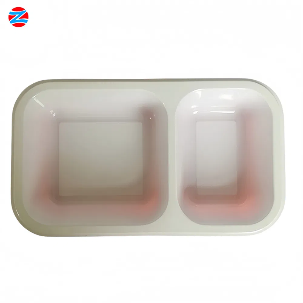 Wholesale Price for Sale Cpet Plastic Tray with 2 Compartments Oven Microwave Food Tray