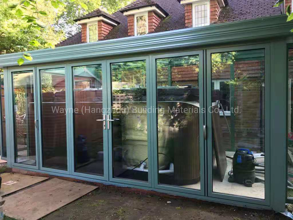 Four Seasons Aluminium Glass Conservatory with Double Glazed Lowe Glass and Thermal Beak Aluminium Frame and Electric Skylight Roof Window From China Factory