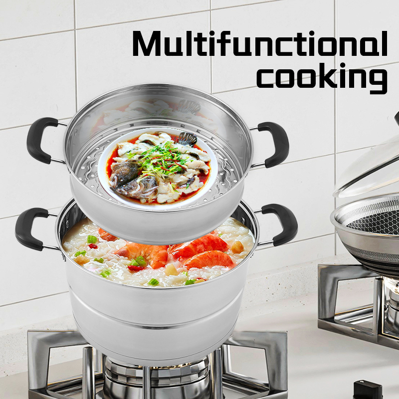 Кастрюля для кускуса Daosheng, 3-х слойная, нержавеющая сталь