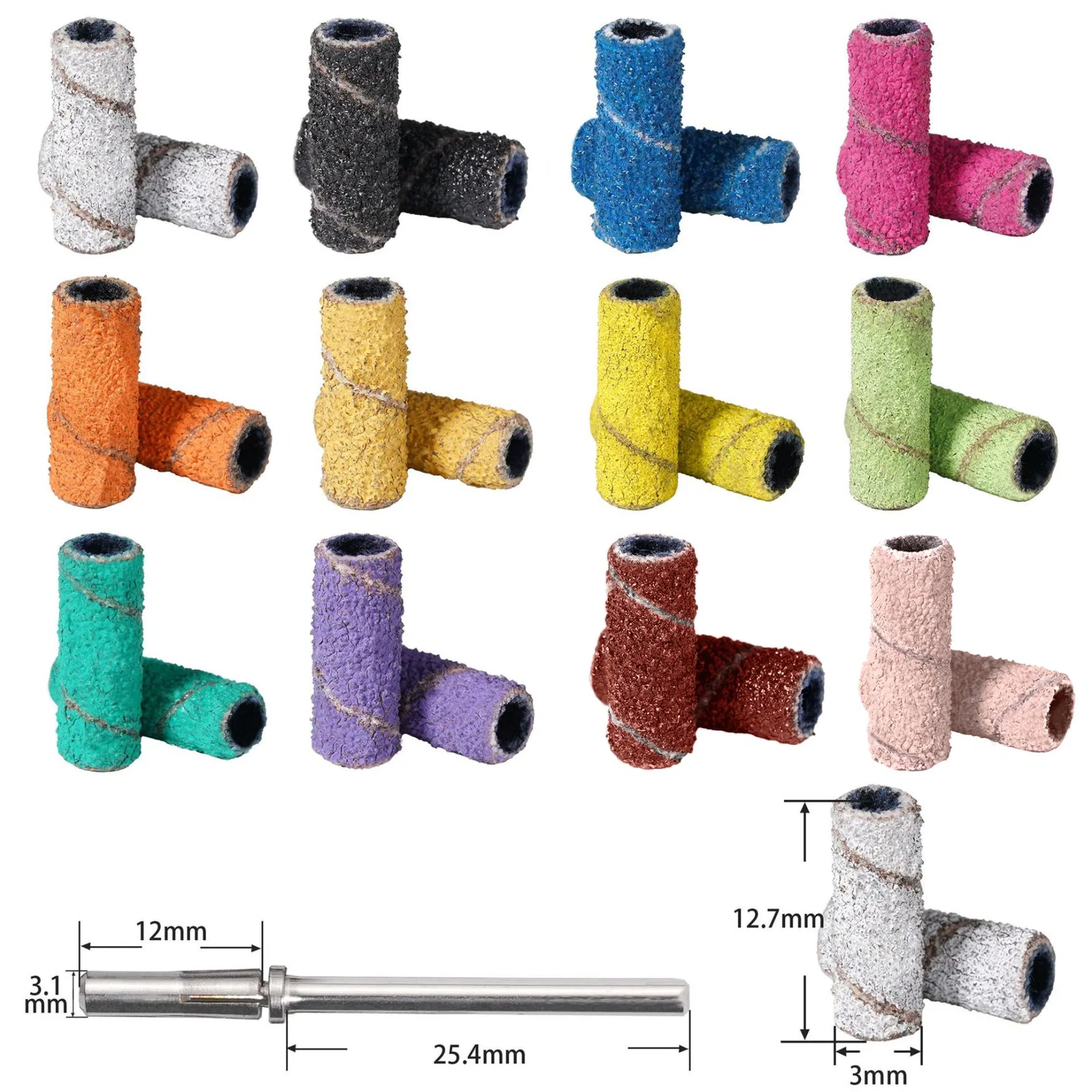 Wholesale 50PCS/Box Mini Small Nail Sanding Bands for Nail Drill Bits