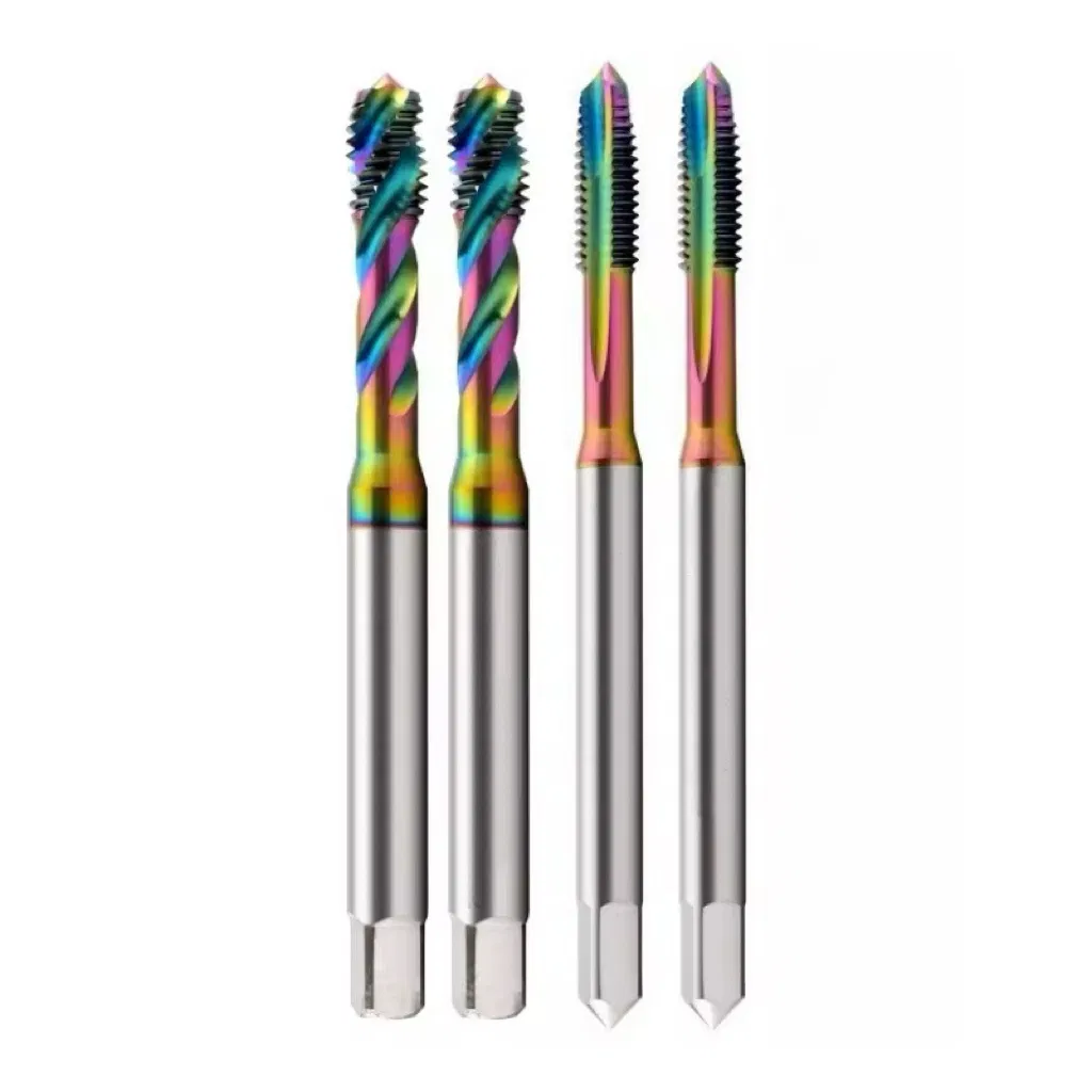 Spiral Fluted Tap & Die Unc Unf Uns 10-32 1/4 3/8 2-56 4-40 8-32 10-24 7/16 1/2 3/4 Tc50-Coating Thread Taps for Aluminum