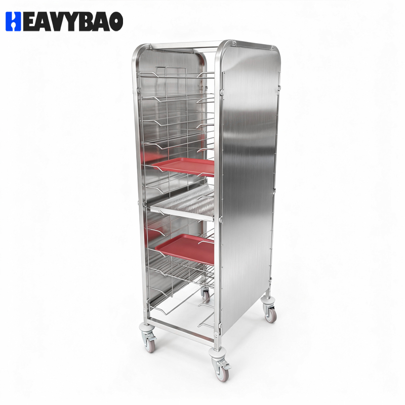 Heavybao Stainless Steel Food Bakery Tray Pan Trolley Baking Commercial Restaurant Kitchen Equipment