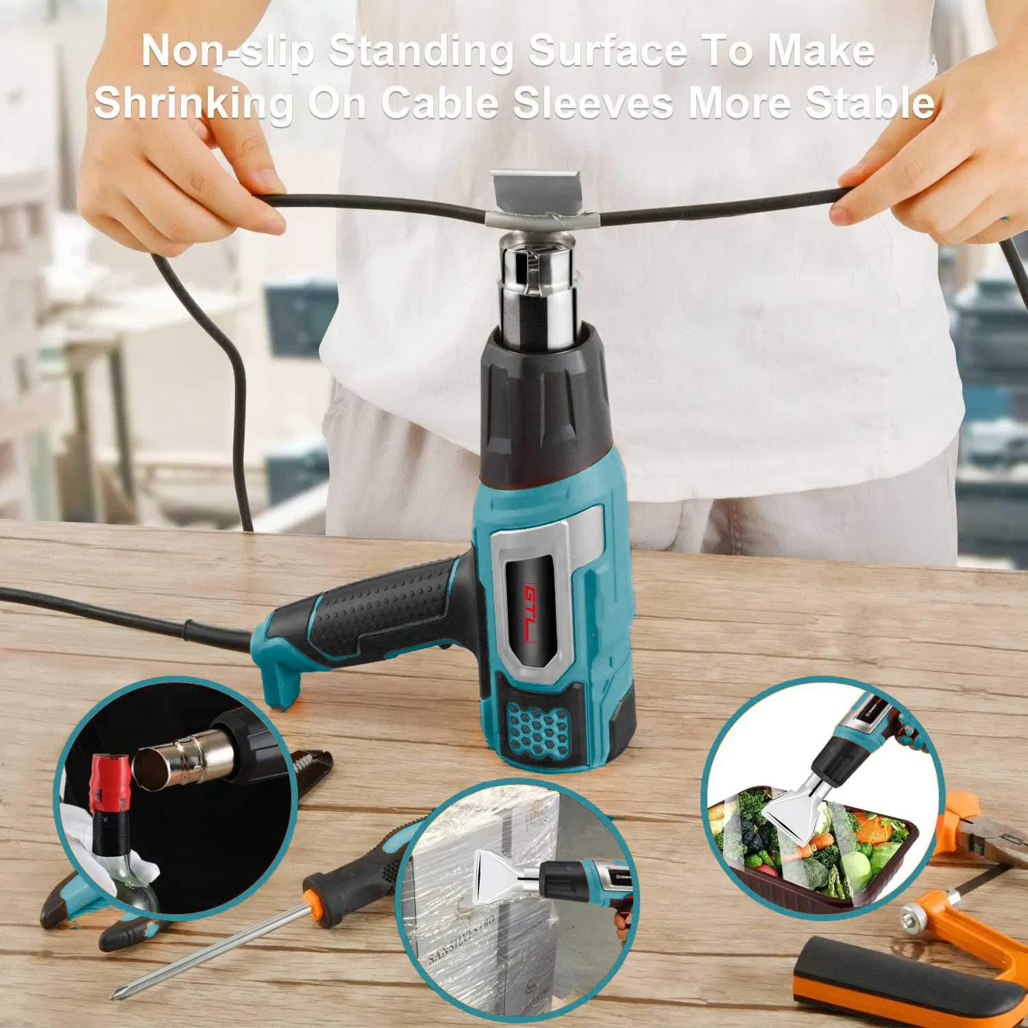 2000W Electric Hot Air Welding Gun Hot Air Soldering Gun (HG023)