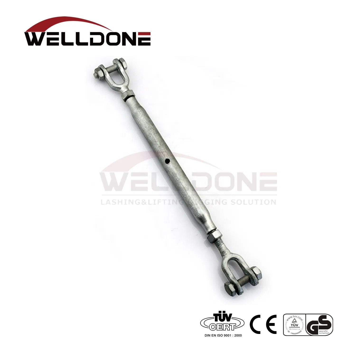 Hot DIP Galv. Closed Pipe Body Turnbuckle DIN 1478 Jaw&Jaw Eye & Hook