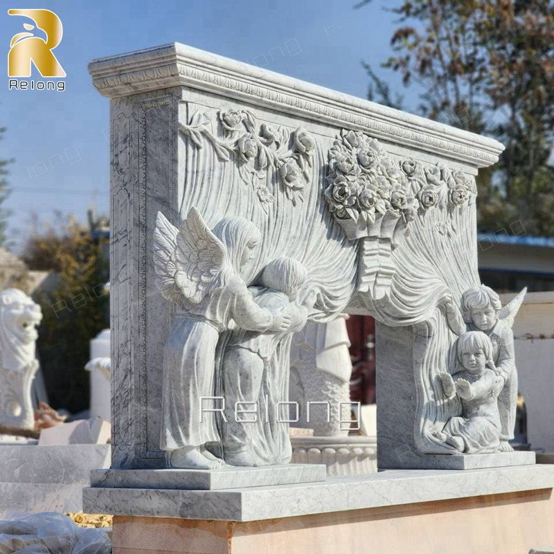 Customized High Quality Carrara Marble Children Fireplace Surround for Home Decor