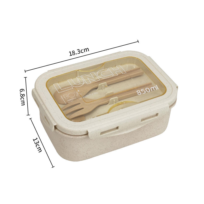Stylish Lunch Box for on-The-Go Meals with Spoon and Fork