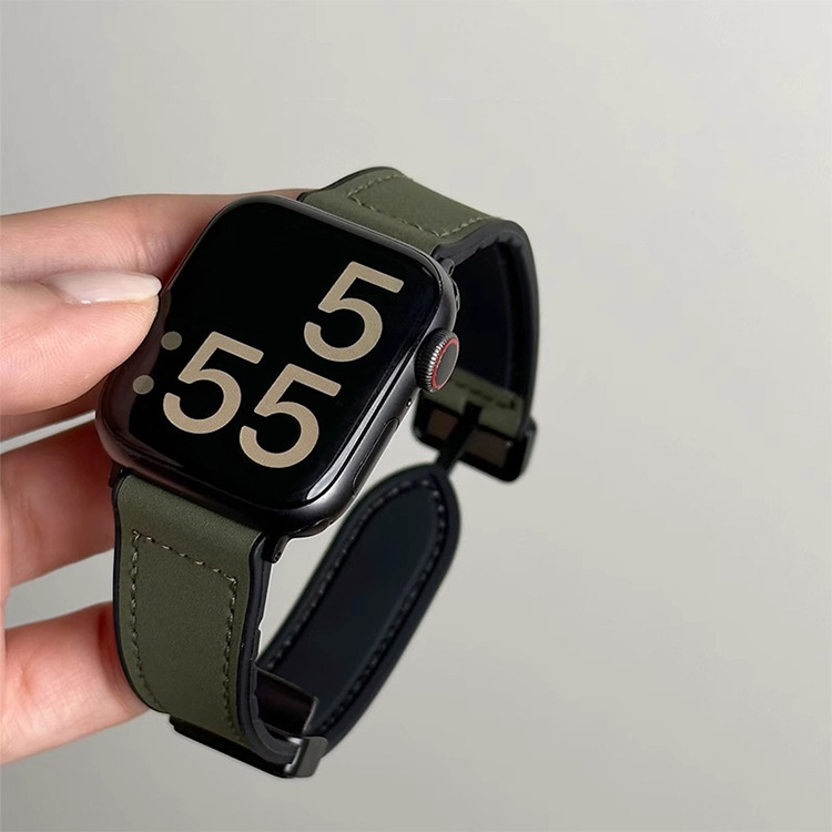 Smart Watch Fashion Business Leather Sticker Crazy Horse 20/22 42/44/45/49 mm S10 Fit 4 Mi8/9 Watch Strap