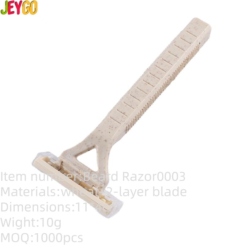Environmentally Friendly Disposable Biodegradable Wheat Straw 2-Blade Razor