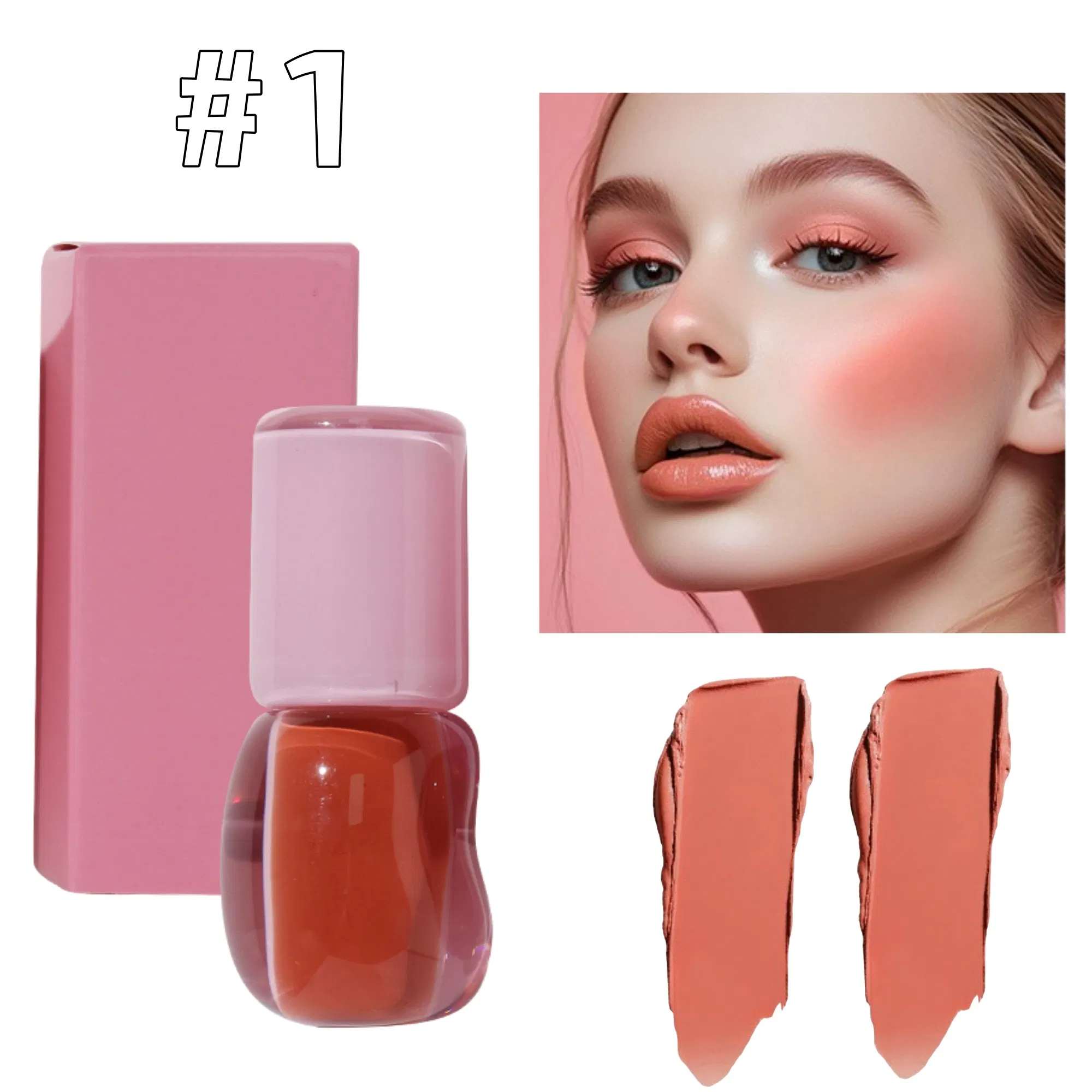 Customize Logo Versatile Creative Unlimited Natural Good-Looking 4 Colors Liquid Multi-Functional Blush