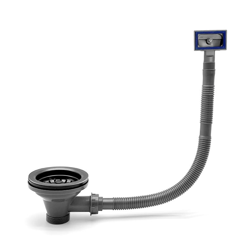 Easy-Install Stainless Steel Odor-Proof Kitchen Sink Strainer with Overflow Protection Pipe