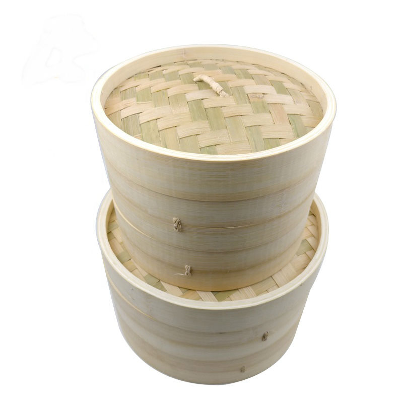 China Made High Quality 100% Natural Bamboo Steamer 10cm to 40cm
