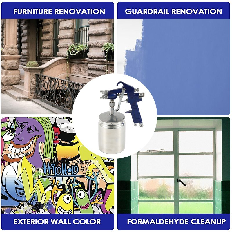 W-71s High Pressure Spray Gun 600cc Capacity Air Spray Gun