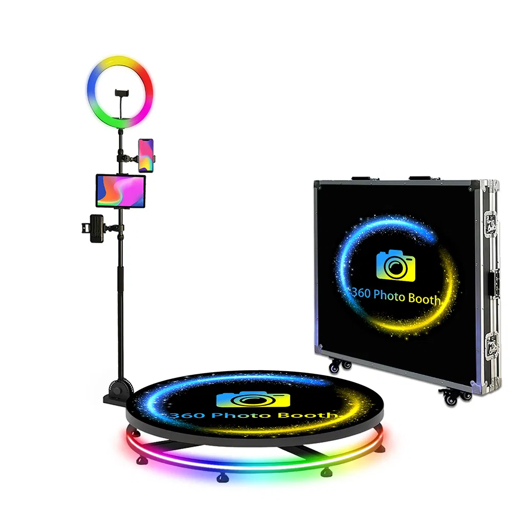 Selfie 360 Spinner Platform Party Supply Photobooth Automatic Rotating Camera Video Metal 360 Photo Booth