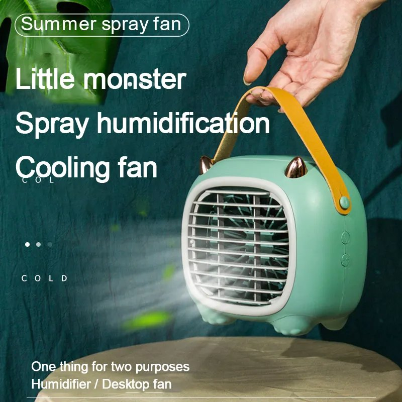 Spray Fan Convenient Rechargeable Strong Wind Dormitory Bed Office Cooler Humidifier Fan