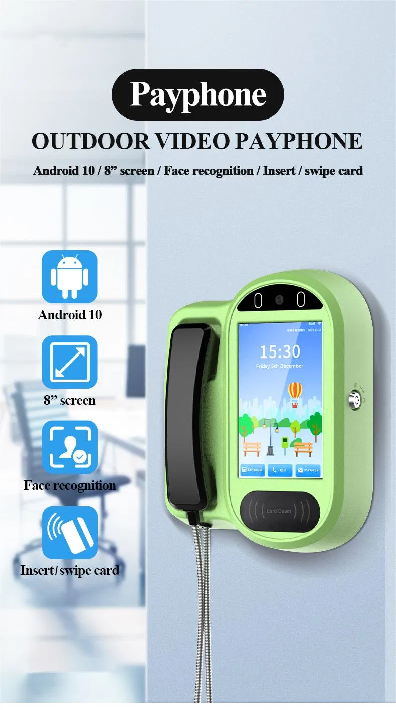 4G Volte Wireless Outdoor Payphone LTE Video Phone for Public