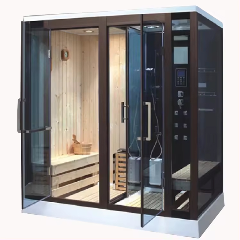Sauna Room/Steam Room Infrared with Shower Function Dry and Wet Steam Room