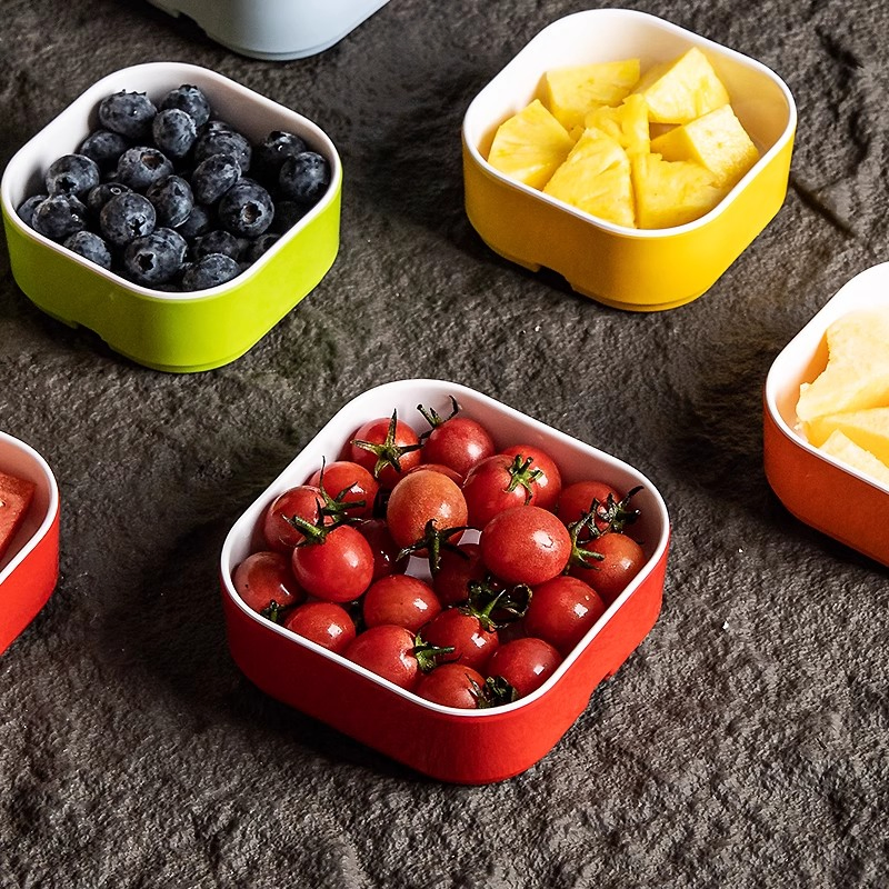 Melamine Fruit Container Square Dessert Food Bowl Restaurant Buffet Salad Bowl Custom