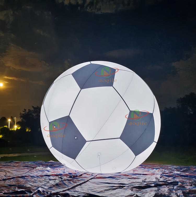 Commercial Inflatable Football with Lights Decoration Event Holiday Decoration Inflatable Football