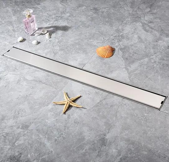 Stainless Steel 304 Nickle Brush Bathroom Floor Drain Linear Long Shower