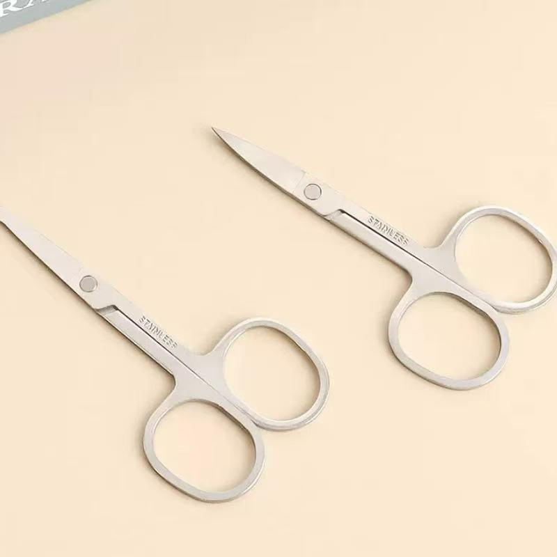 Original Factory Direct Stainless Steel Nose Hair Tip Beauty Tool Eyebrow Scissors