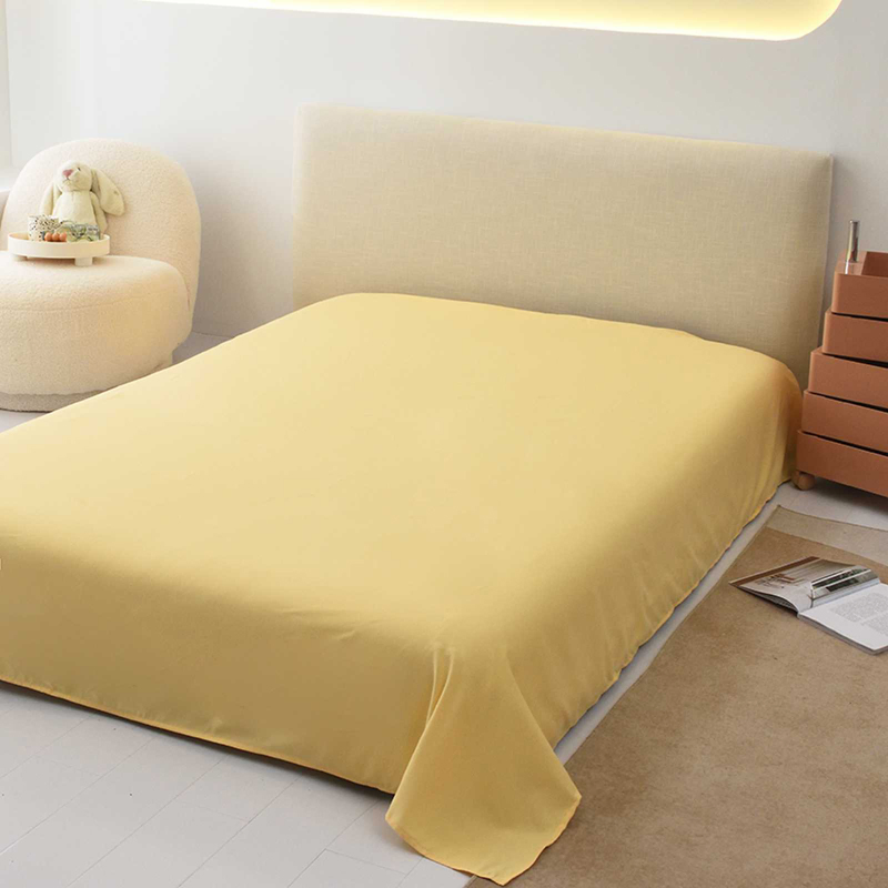 Amazon Hotel Luxury Bed Sheet Hospital Plain Color Bedding Set