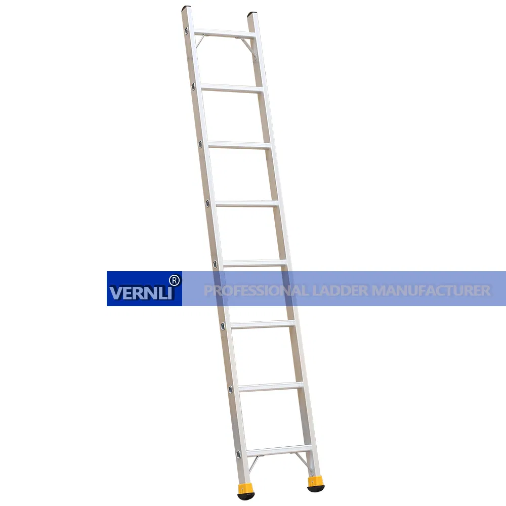 Heavy Duty Single Straight Aluminum Step Ladder with 2.5mm Thickness Thickened Material