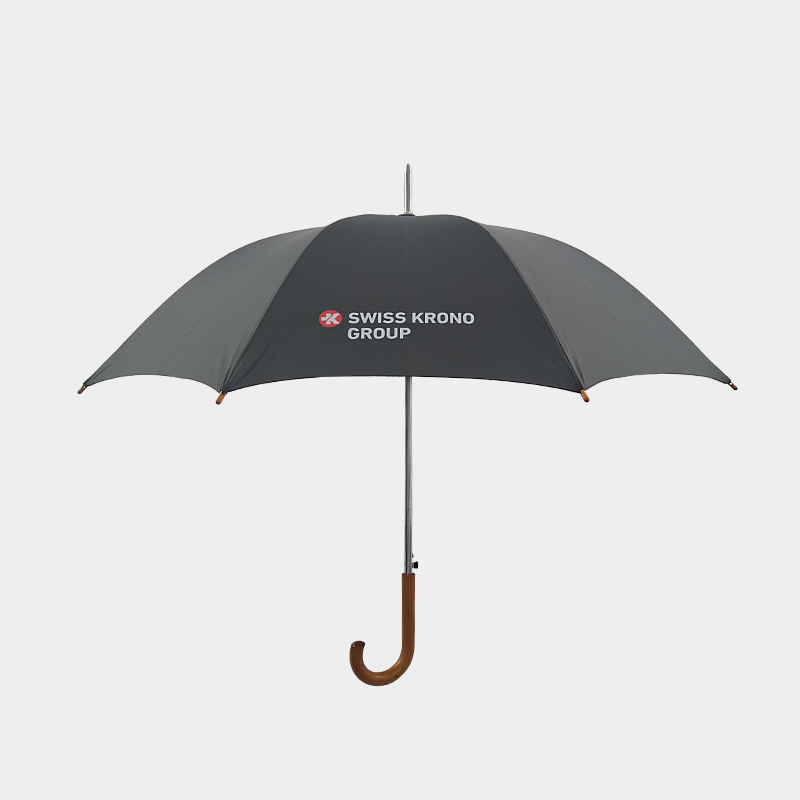 Wooden Handle Auto Open Customise Straight Rain Umbrella