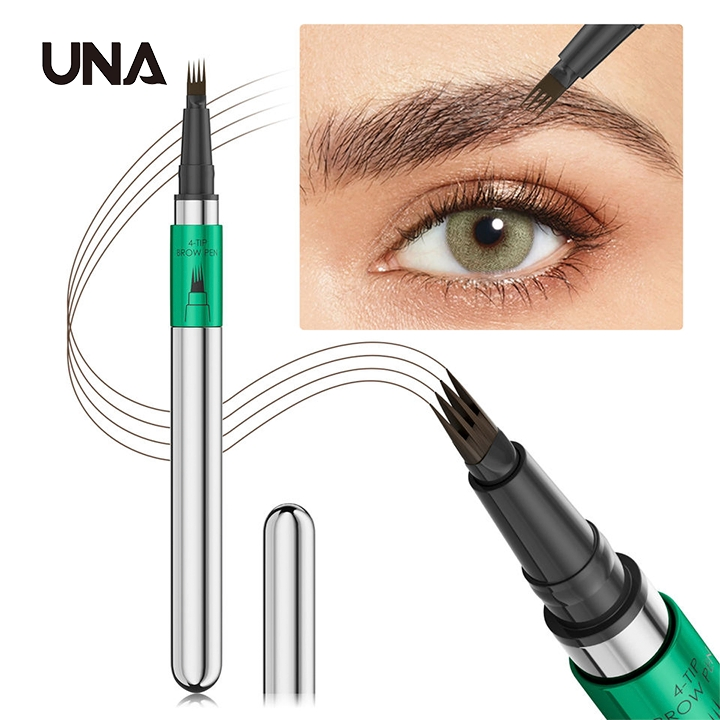 New 4 Fork Waterproof Long Lasting Eyebrow Private Label Custom Liquid Eyebrow Pen