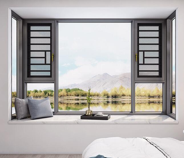 Australian Standards As2047 Certificate Aluminium Casement Glass Window with Stainless Steel Screen Anti-Burglar Bar