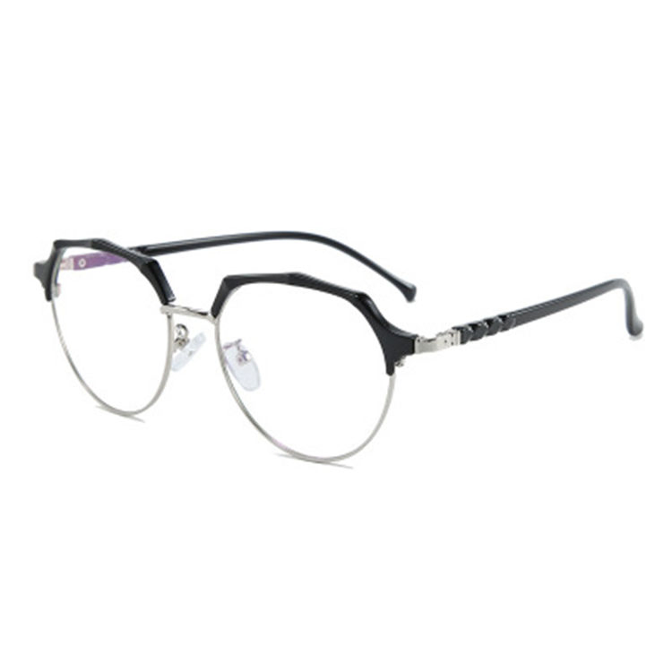 Unisex Half Frame Oval Glasses Optical Frames Anti Bluelight Blue Light Blocking Glasses