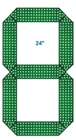 RoHS Approved 24 Inch Assembly 7 Segment LED Display with Waterproof for Outdoor or Semi-Outdoor Application