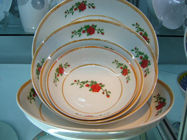 Rice Pasta Fuirt Plate Size 6"-12" Stick Decal Porcelain Ceramic Tableware