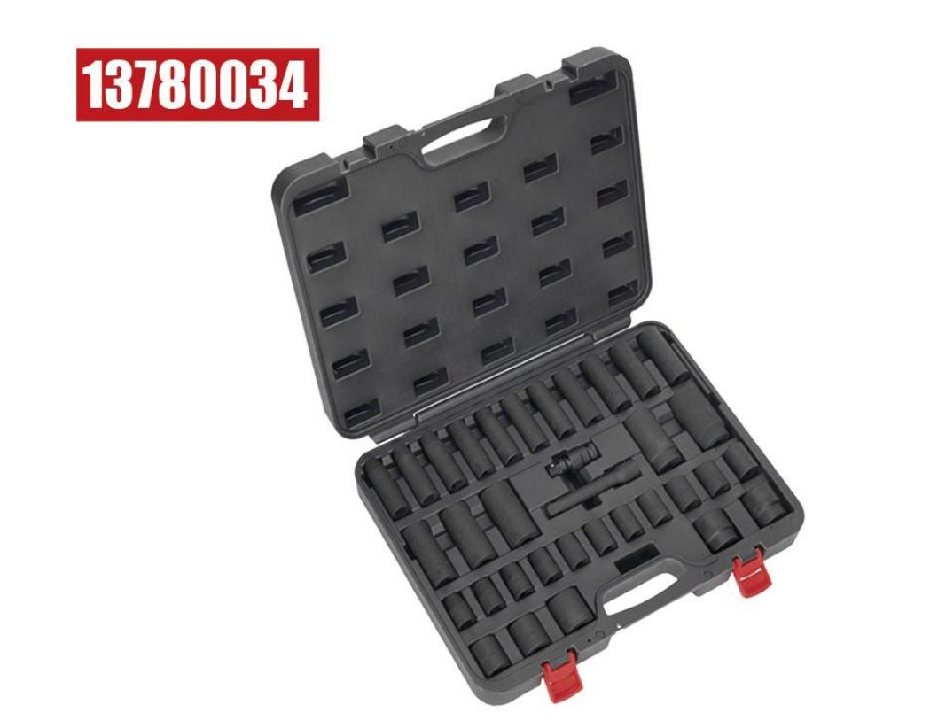 Пневматический набор инструментов 34PCS, 1/2 дюйма