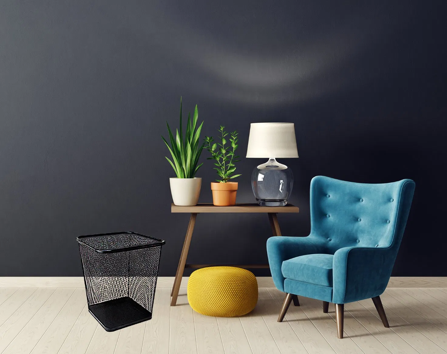 Cheap Wire Mesh Round Wastebasket Hotel Steel Mesh Waste Basket