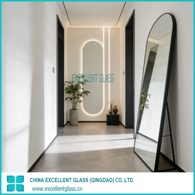 Home Decor Wall Mirror - Round/Square Frameless Mirror for Living Room/Bedroom