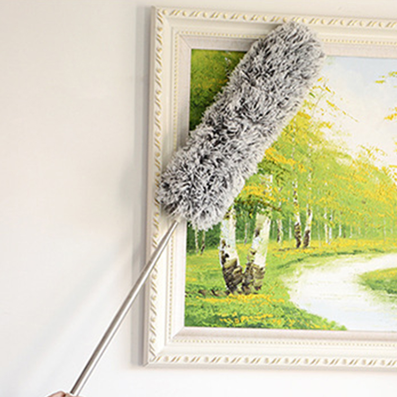 Feather Duster Household 2.8m Telescopic Curved Brush Dust Sweep Wipe Wall Ceiling Cleaning Brush