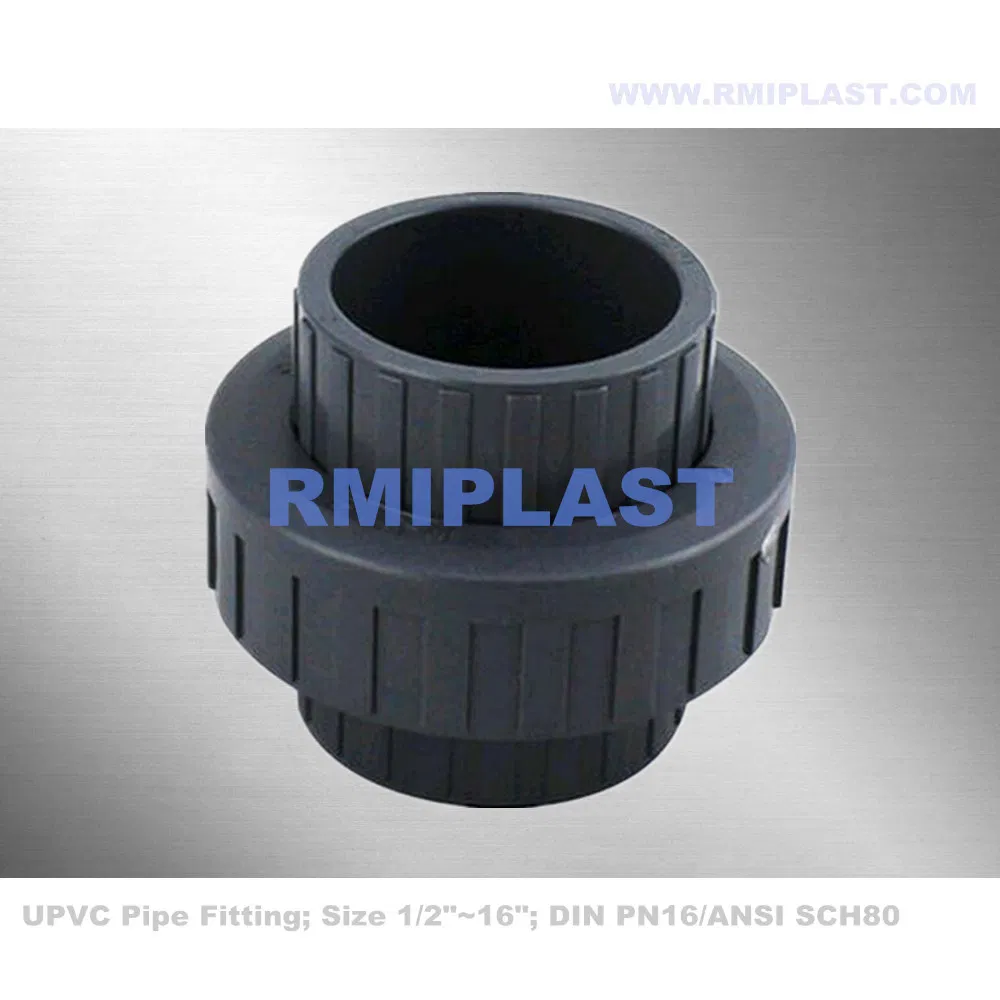 UPVC Union of DIN Pn16 Plastic Fitting PVC Pipe Fittings Hard Tube Eqaul Union Connector for Industrial