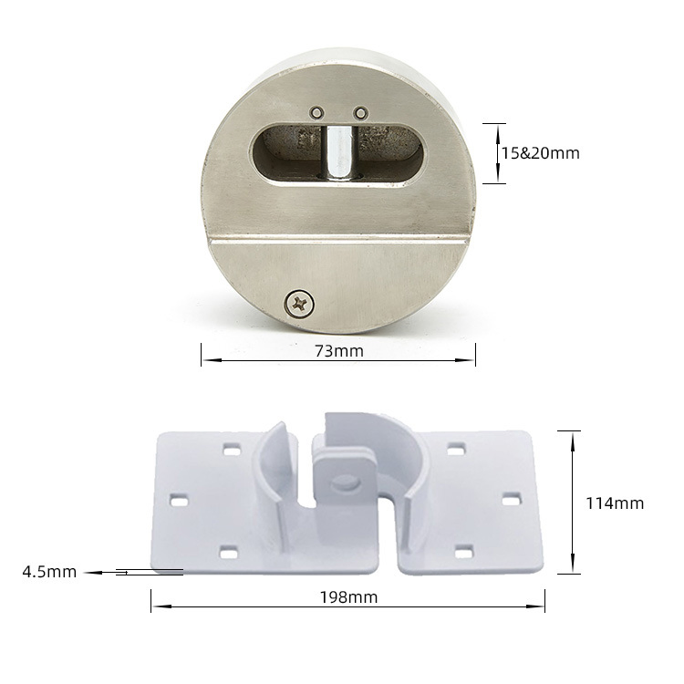 Van&Trailer Door Lock Heavy Duty Solid Steel Hockey Puck Padlock with Security Hasp