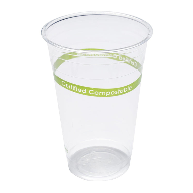 Eco Friendly 100% Biodegradable Compostable PLA Cornstarch Clear Disposable Plastic Smoothie Coffee Cold Drinking Cups Wholesale
