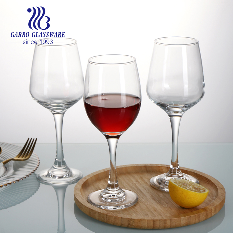 300ml 350ml Elegant Shape Long Stem Crystal Clear Goblet Champagne Stemware Wine Glass Ser for Bar