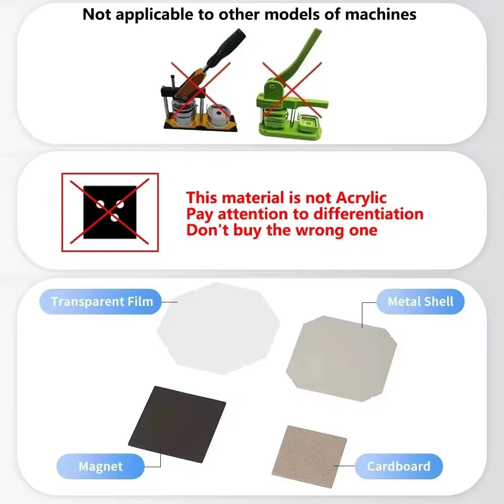 100PCS 2"X2" (50× 50mm) DIY Refrigerator Blank Refrigerator Magnets