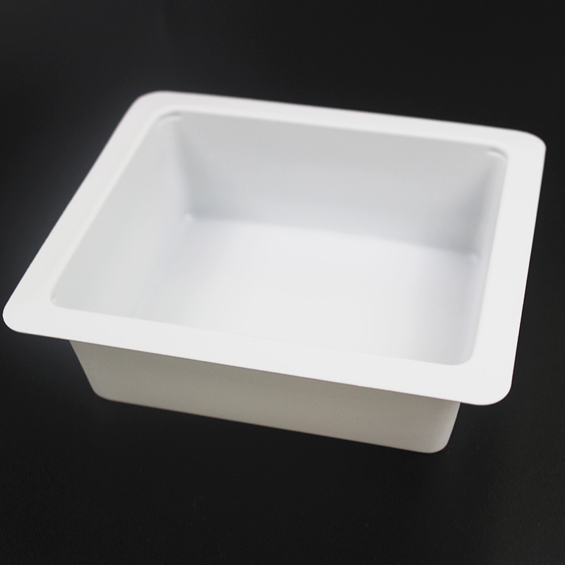 Party Supply Disposable Plastic Tableware 130mm Length Tofu Box White