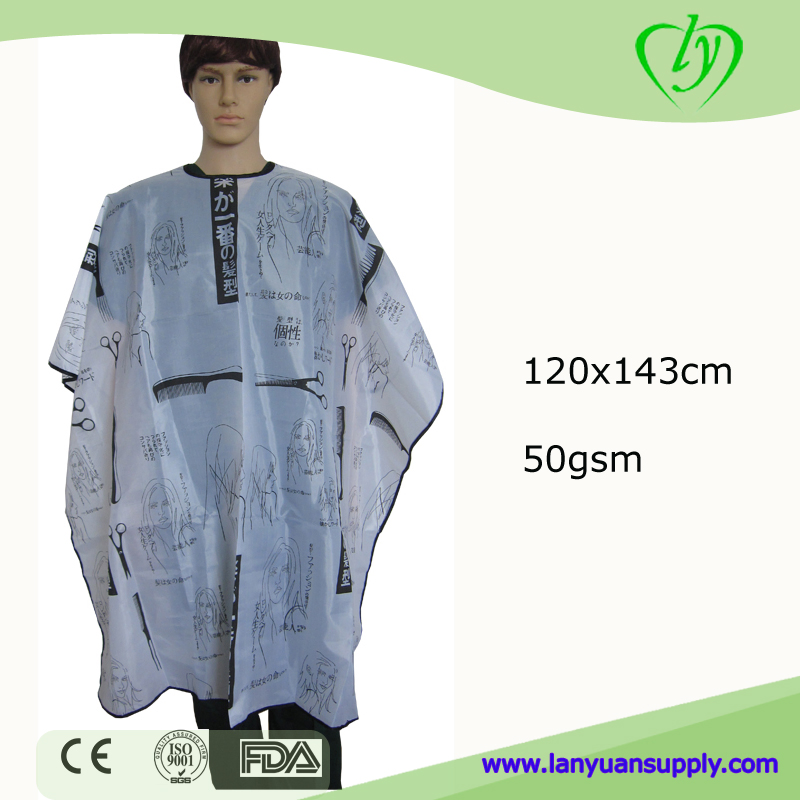 Накидка для мытья головы полиэстер с принтом