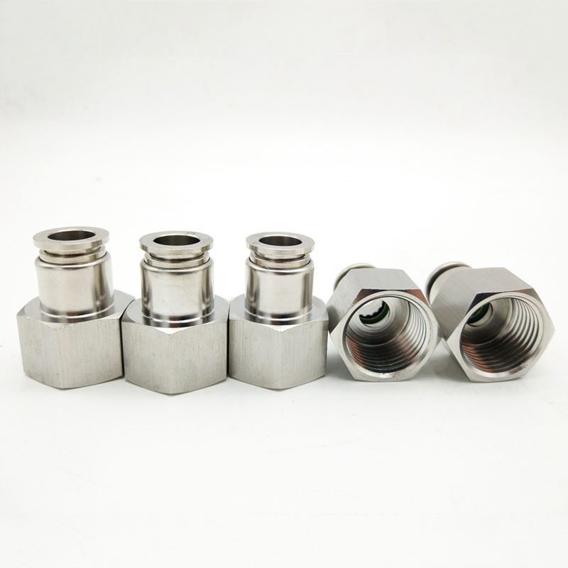 SSPCF10-02 BSPT1/4 Tube Adapters Inside Thread Rotatable Inox 316 Swivel Joint Pneumatic Hose Fittings