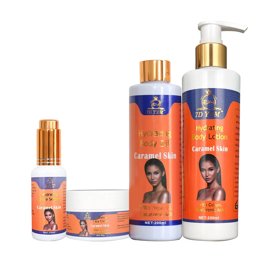 OEM Whitening Anti Acne Smooth Skin Care Sets Carotene Hydrating Brightening Skin Set for Caramel Skin