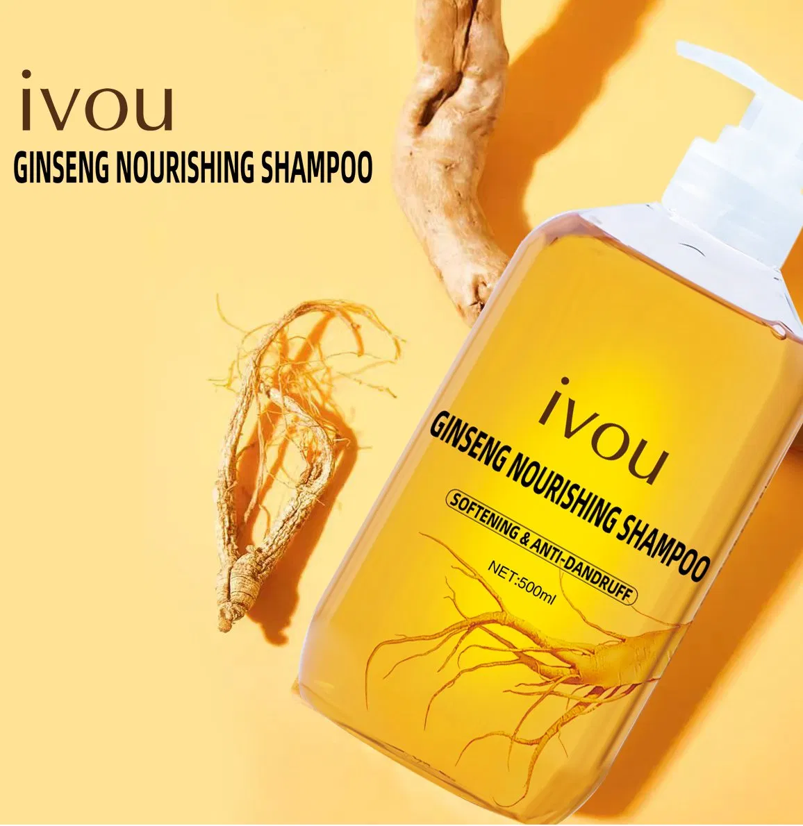 Long Lasting Safe Ginseng Extract Shampoo for Sensitive Scalp and Hair Health